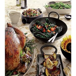 Feast Hammered Iron Serving Bowl with Handles